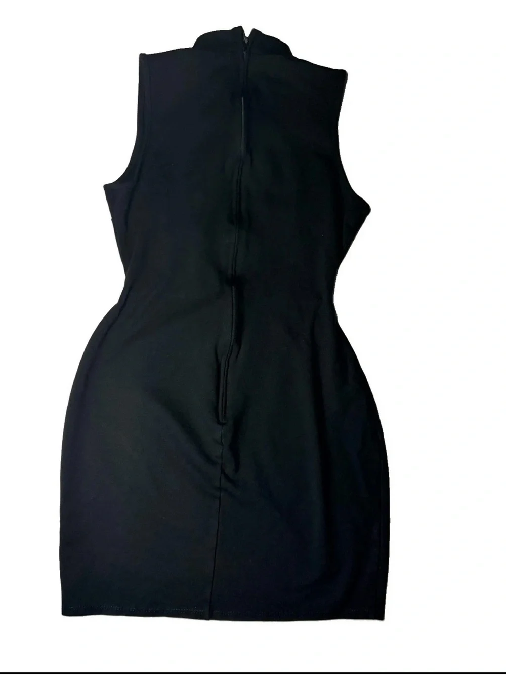 Charlotte Russe Black Bodycon High Neck Sleeveless Open Back Cutout Dress S